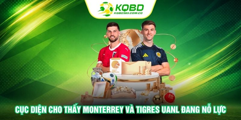 Cục diện cho thấy Monterrey và Tigres UANL đang nỗ lực