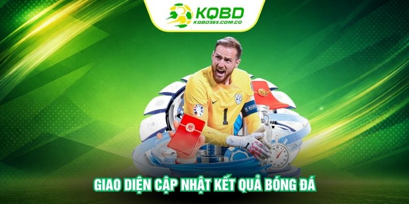 Giao diện cập nhật kết quả bóng đá